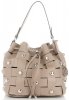 Vittoria Gotti Modna Torebka Skórzana Unikatowy Shopper Made in Italy Ziemista